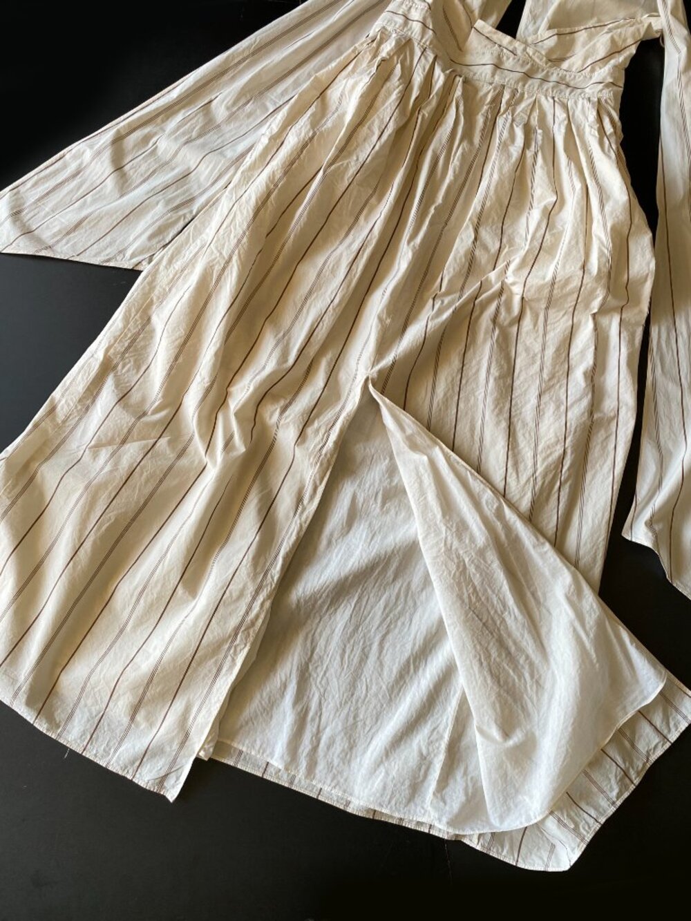 Banana Republic Beige Rhapsody Poplin Maxi Dress Size 6 - Picture 10 of 11